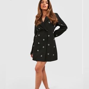 “Daisy Crystal Embellished Tailored Blazer Dress”